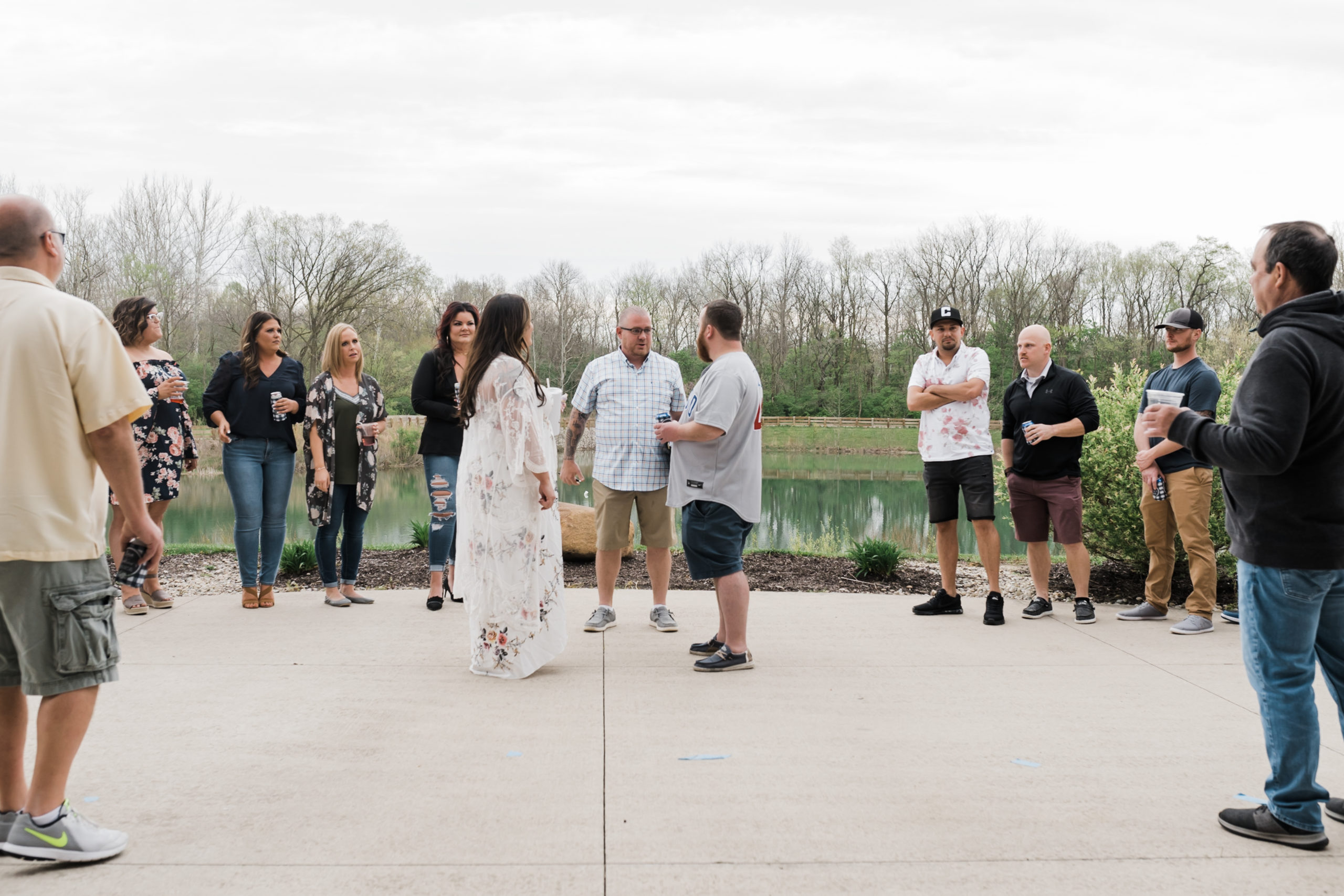 Indianapolis wedding photographer covers rehearsal dinner.