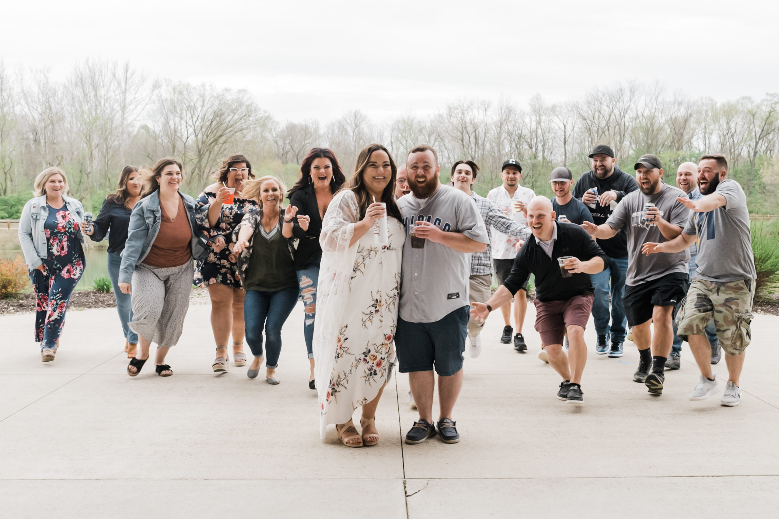 Fun photo captured at rehearsal dinner by the wedding photographer