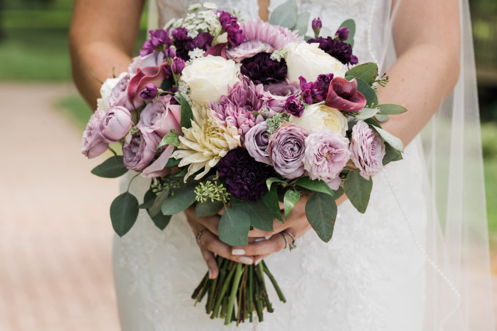 Bride's bouquet photo Black Iris wedding Carmel, Indiana