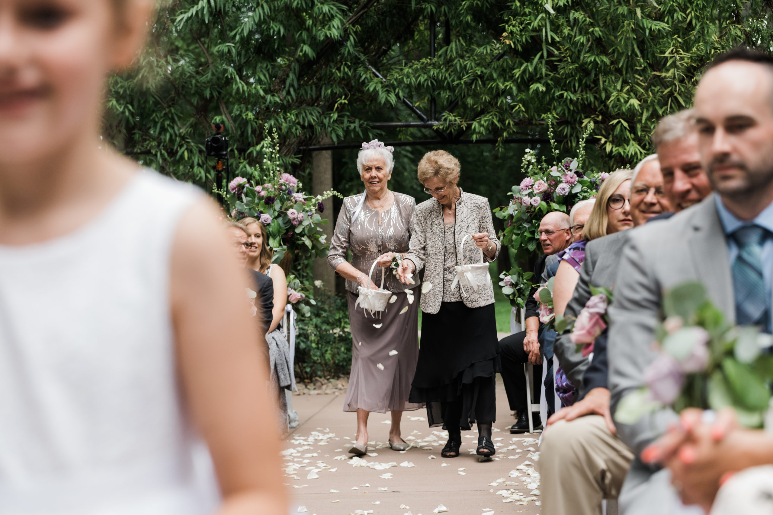 Flower Grannies photo Black Iris wedding Carmel, Indiana